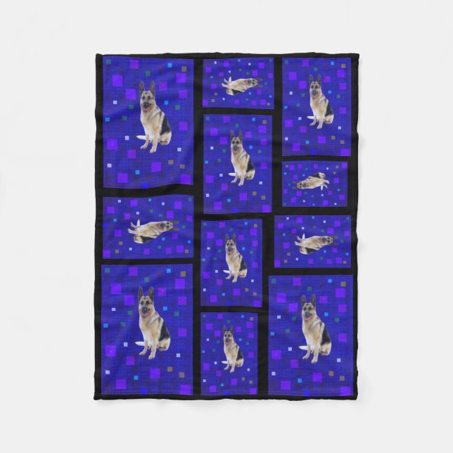 Tysk herdeullfilt fleecefilt (Framsidan)