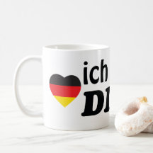 TYSK HJÄRTAFLAGGA FÖR ICH LIEBE DICH