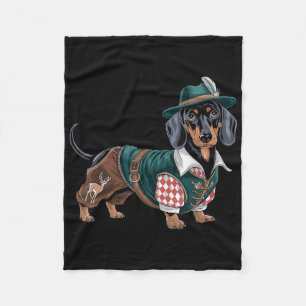 Tysk Hund Dachshund Bavarian Weiner Sause _3 Fleecefilt