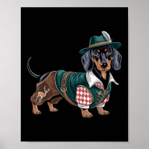 Tysk Hund Dachshund Bavarian Weiner Sause _3 Poster