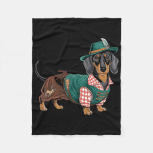 Tysk Hund Dachshund Bavarian Weiner Sause _4 Fleecefilt