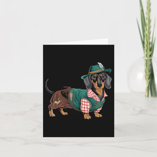 Tysk Hund Dachshund Bavarian Weiner Sause _4 Kort (Framsida)