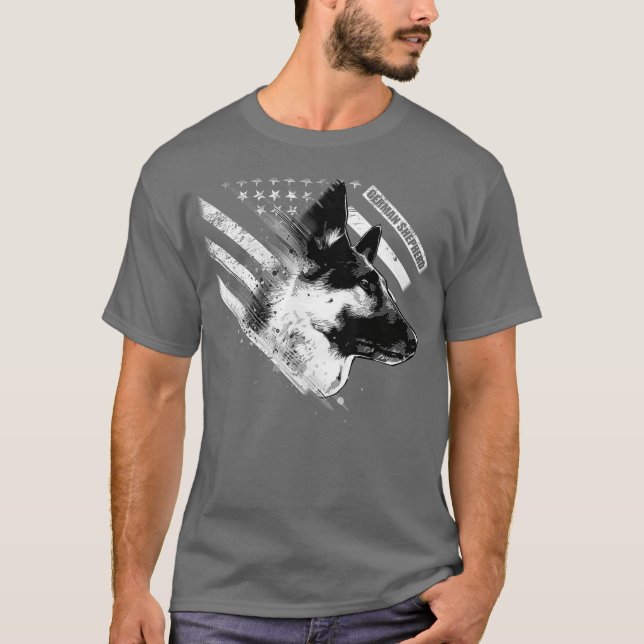 Tysk hund för shepherd t shirt (Framsida)