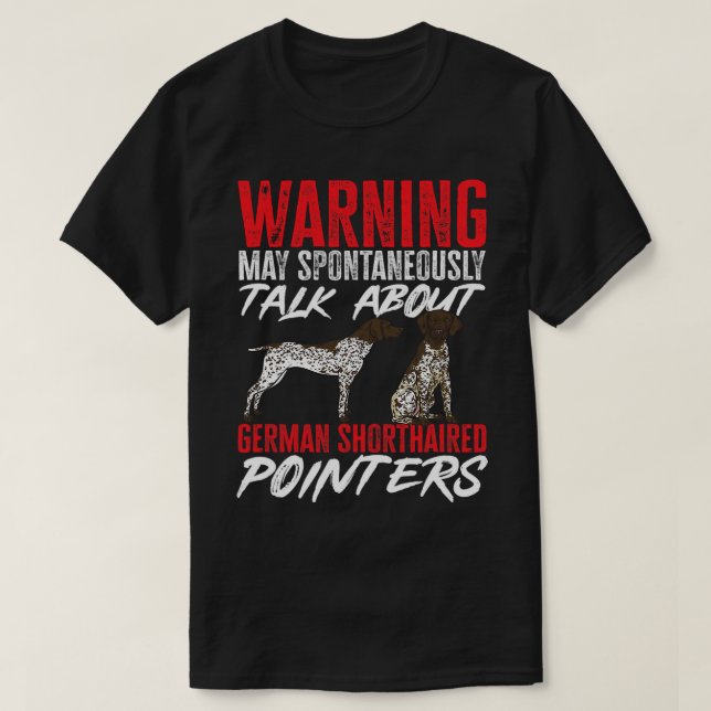 Tysk Hund för varning om felstavade pekare (GSP) T Shirt (Design framsida)