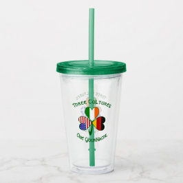 Tysk irländsk amerikansk Flaggor Shamrock Personli Take Away Mugg