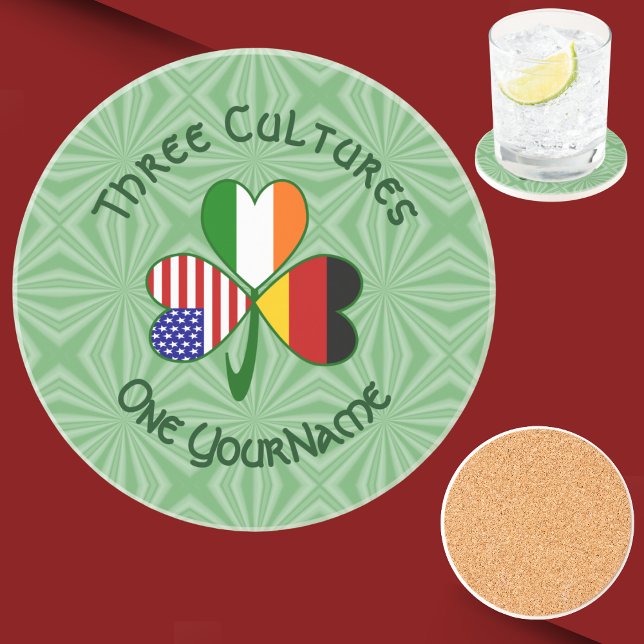 Tysk irländsk amerikansk Flaggor Shamrock Personli Underlägg (Skapare uppladdad)