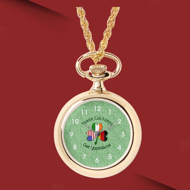 Tysk irländsk amerikansk Shamrock-Personlig Armbandsur (Skapare uppladdad)