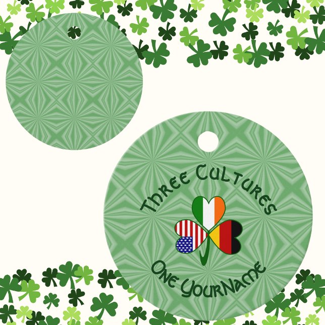 Tysk irländsk amerikansk Shamrock-Personlig Gåvor Etiketter (Skapare uppladdad)