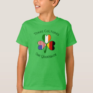 Tysk-Irländsk Amerikansk Shamrock Personlig Pojke T Shirt