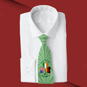 Tysk-Irländsk Amerikansk Shamrock Personlig Slips
