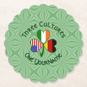 Tysk-Irländsk Amerikansk Shamrock Personlig Underlägg Papper