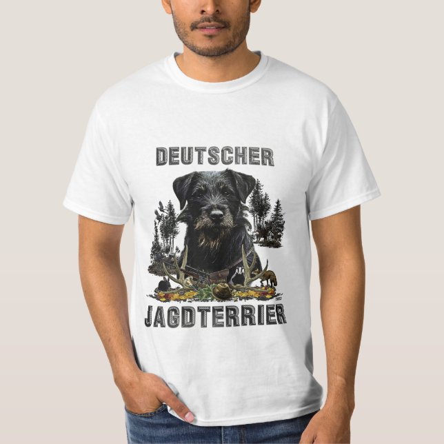 Tysk jakt Terrier (Jagdskräcker) T-Shirt (Framsida)