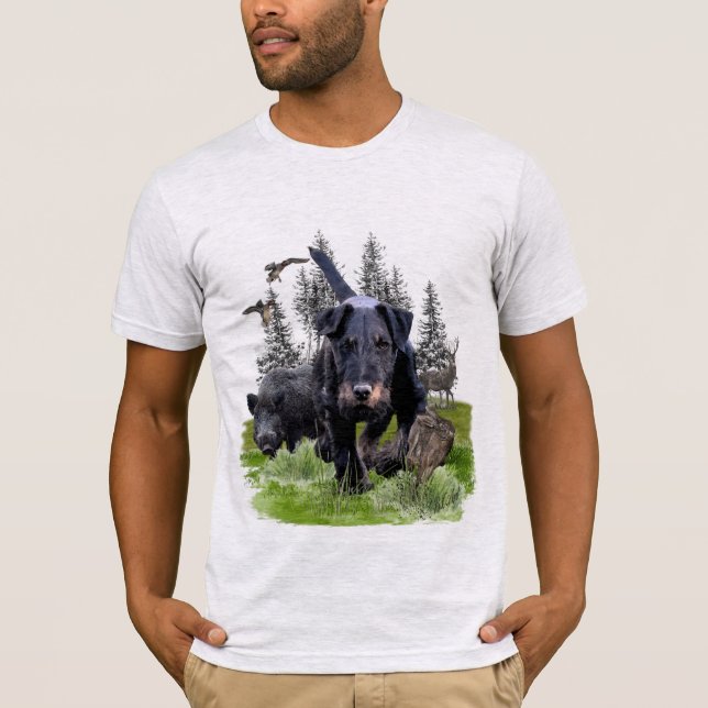 Tysk jakt Terrier (Jagdskräcker) T-Shirt (Framsida)