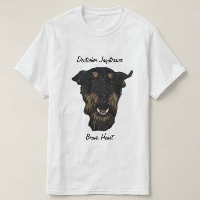 Tysk jakt Terrier (Jagdskräcker) T-Shirt (Design framsida)