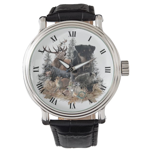 Tysk jaktterrier (Jagdterrier) Armbandsur (Framsida)