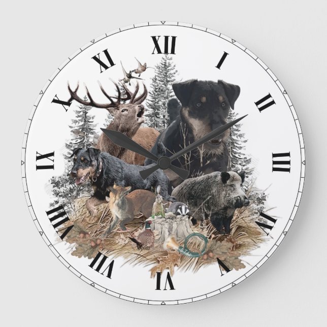 Tysk jaktterrier (Jagdterrier) Stor Klocka (Framsida)