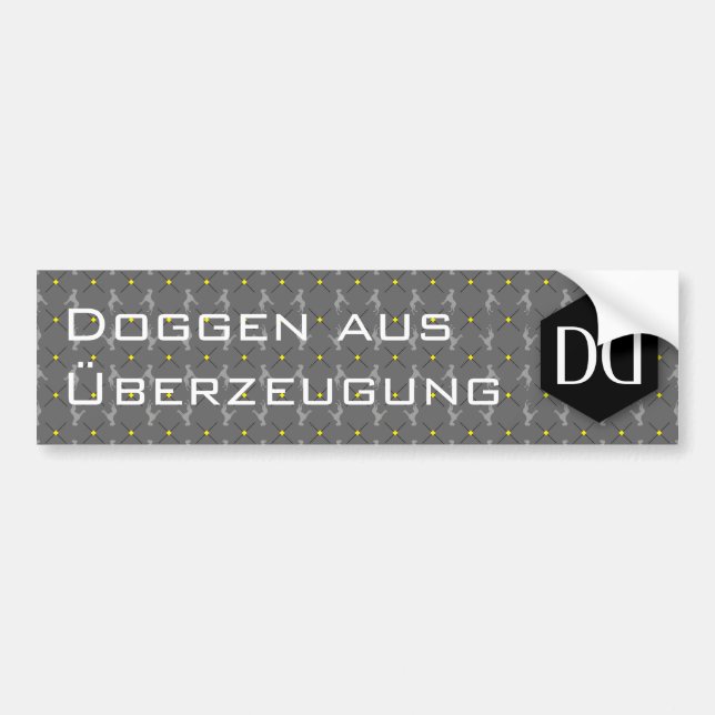 Tysk jättehund DD identitet Bildekal (Framsidan)