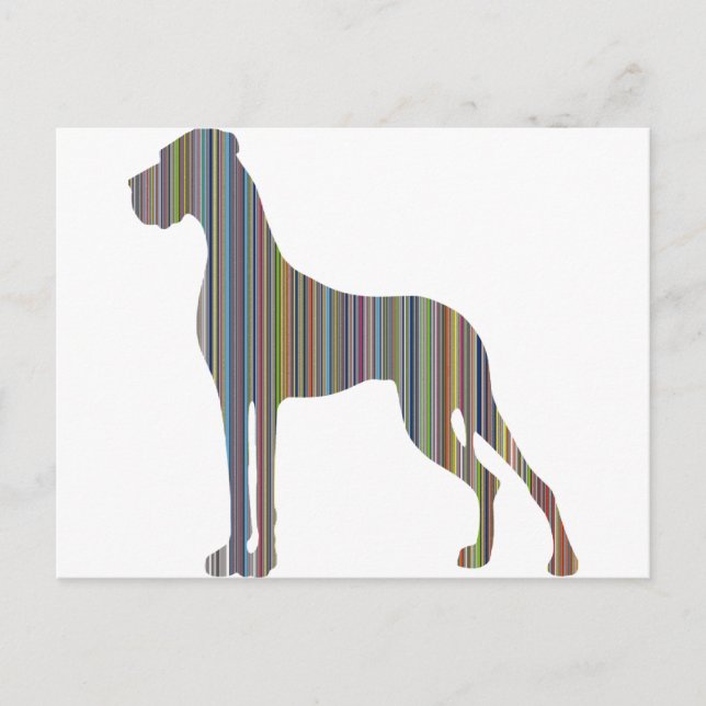 Tysk jättepinscher vykort (Framsida)