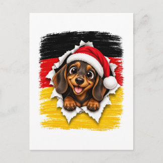 Tysk jul Dachshund Inbjudan Vykort