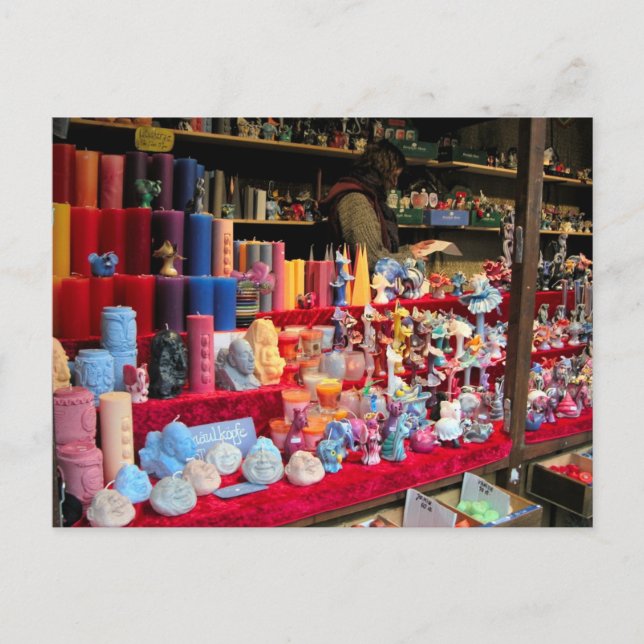 Tysk jul, ljus jul helg vykort (Framsida)