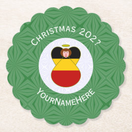 Tysk julängel flagga Personlig  Underlägg Papper