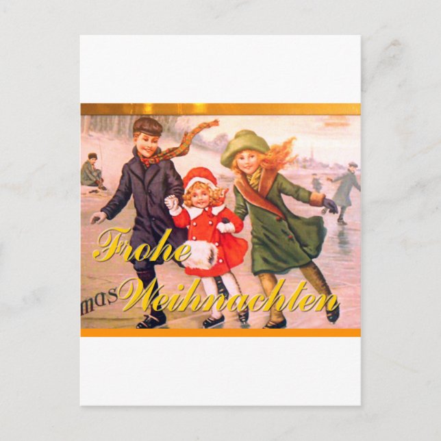Tysk julkort Frohe Weihnachten Helg Vykort (Framsida)