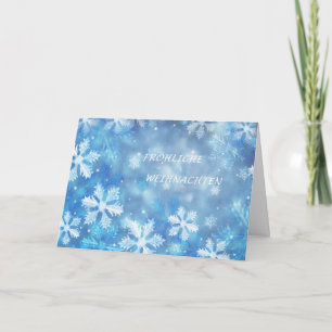 Tysk julkort med snöflingor helgkort