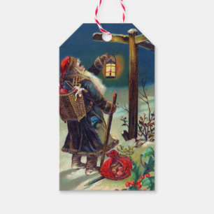 Tysk jultomtenjuletiketter presentetikett