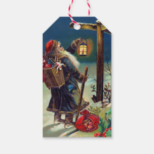 Tysk jultomtenjuletiketter presentetikett