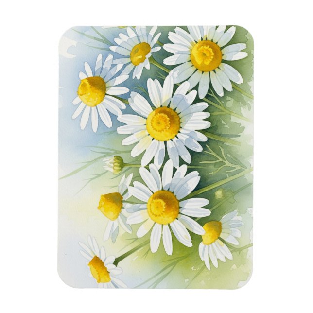 Tysk Kamomill i Blomning Magnet (Vertikal)