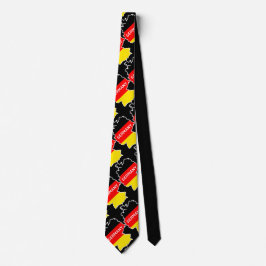 Tysk karta och flagga slips