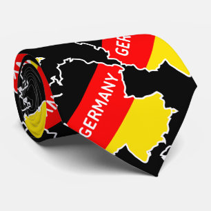 Tysk karta och flagga slips