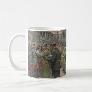 Tysk kejsare Wilhelm II tilldelar medaljer WWI Kaffemugg