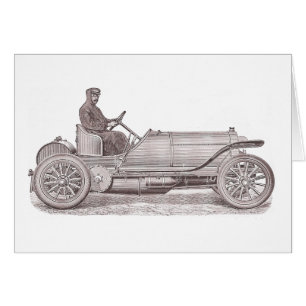 Tysk klassikerbil Mercedes Camille Jenatzy Hälsningskort