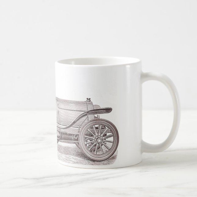 Tysk klassikerbil Mercedes Camille Jenatzy Kaffemugg (Höger)
