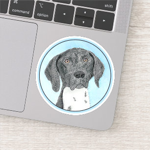 Tysk kortfärgad målarfärg - Hund Art Klistermärken