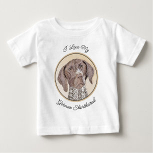 Tysk kortfärgad målarfärg - Hund Art T Shirt