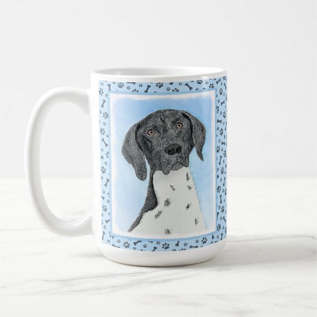 Tysk kortfärgad målarfärg - originalbild kaffemugg (Vänster)