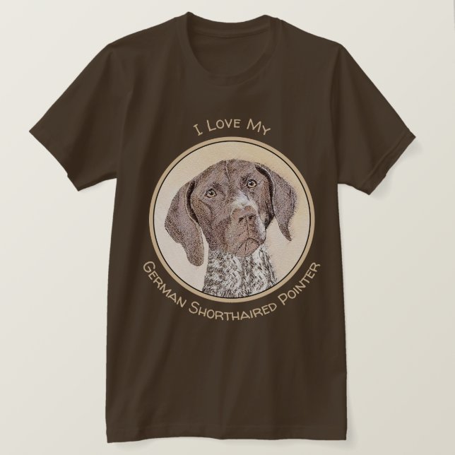 Tysk kortfärgad målarfärg - originalbild t shirt (Design framsida)