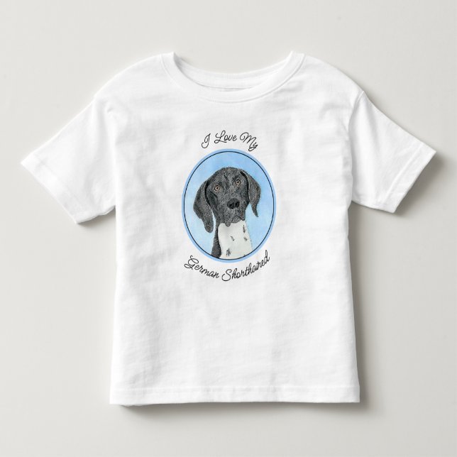 Tysk kortfärgad målarfärg - originalbild t shirt (Framsida)