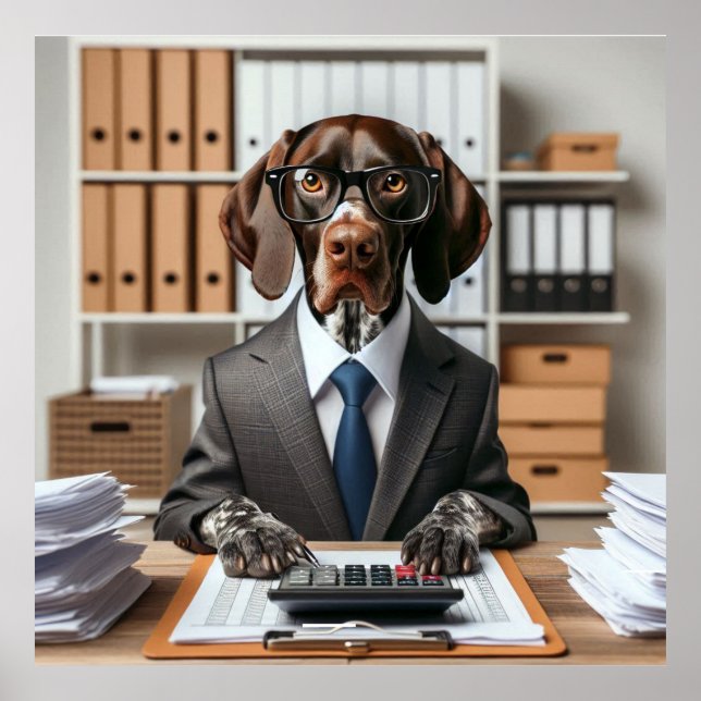 Tysk kortfristig pekararbeterrevisor poster (Framsidan)