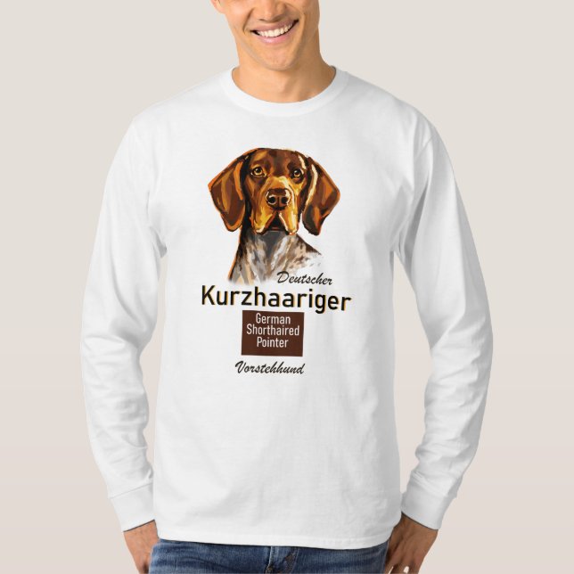 Tysk kortfristig pekare Kurzhaar T Shirt (Framsida)