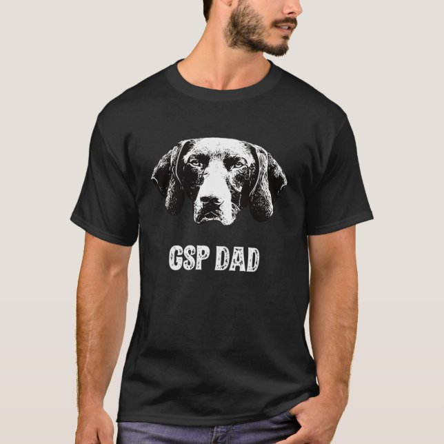 Tysk kortfristig pekare Pappa T Shirt (Framsida)