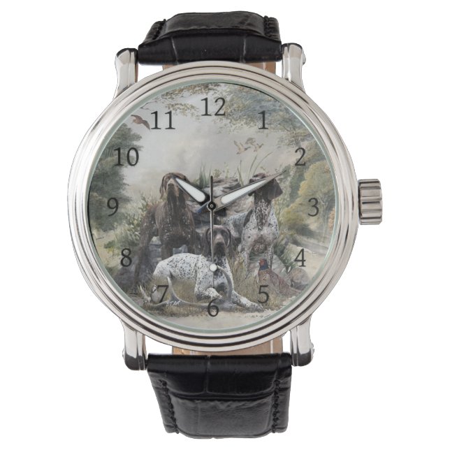 Tysk korthar eller Deutsch Kurzhaar Armbandsur (Framsida)