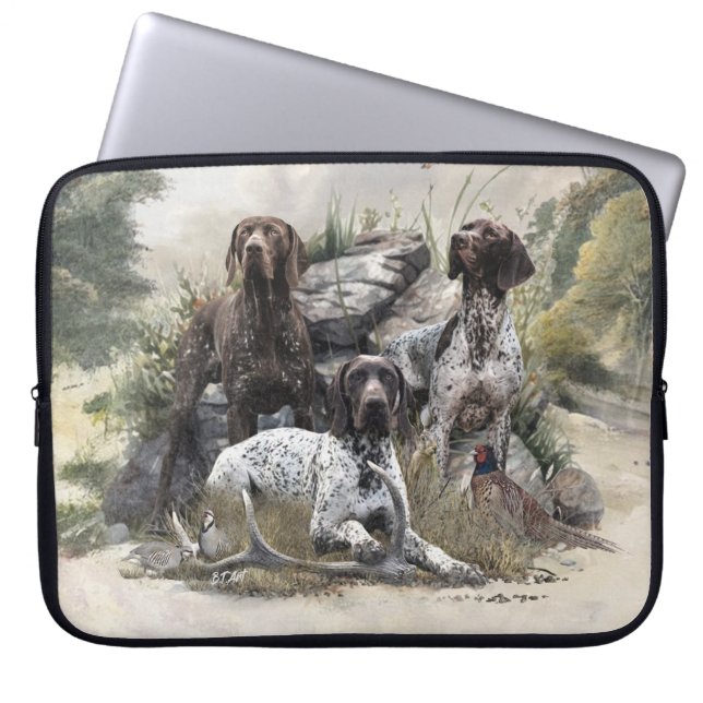 Tysk korthar eller Deutsch Kurzhaar Laptop Fodral (Framsidan)