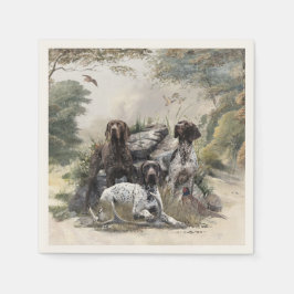 Tysk korthar eller Deutsch Kurzhaar Pappersservett