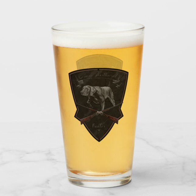 Tysk Korthår Pointer Glas (Framsida fylld)