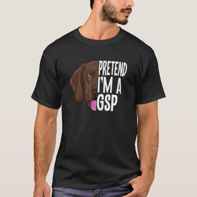 Tysk Korthår Pointer Halloween Kläder Gsp Hund T Shirt (Framsida)