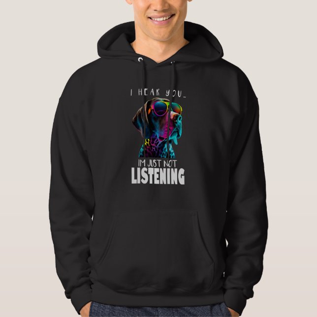 Tysk Korthårig Pointer GSP Mamma Pappa  10 Hoodie (Framsida)