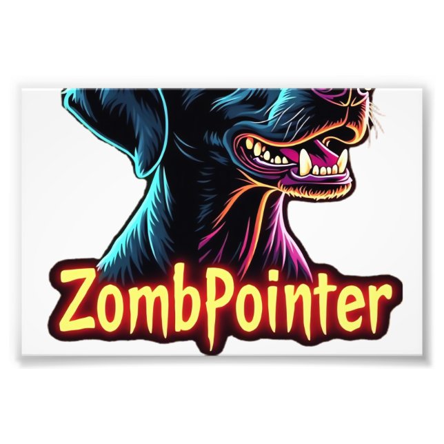 Tysk Korthårig Pointer GSP Zombie Hund Halloween Fototryck (Framsidan)